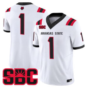 Team Jersey #1 Arkansas State Red Wolves 2026 All Stitched