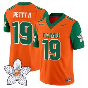 Corey Petty Jersey #19 Florida A&M Rattlers Orange Blossom Classic All Stitched