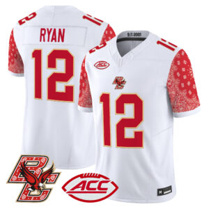Matt Ryan Jersey #12 Boston College Eagles Red Bandanna All Stitched