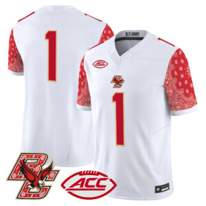 Team Jersey #1 Boston College Eagles Red Bandanna All Stitched
