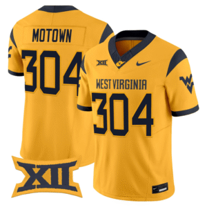 Motown Jersey #304 West Virginia Mountaineers All Stitched