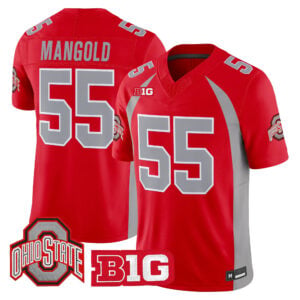 Nick Mangold Jersey #55 Ohio State Buckeyes 1990 Throwback All Stitched