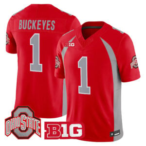 Buckeyes Jersey #1 Ohio State Buckeyes 1990 Throwback All Stitched