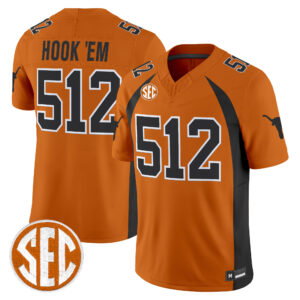 Hook 'Em Jersey #512 Texas Longhorns 1990 Throwback All Stitched