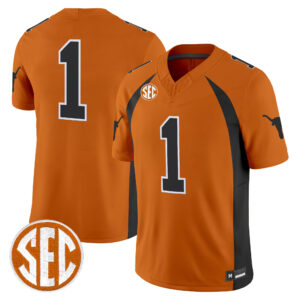 Team Jersey #1 Texas Longhorns 1990 Throwback All Stitched