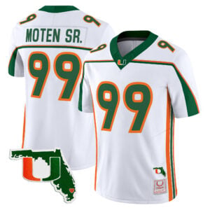 Ahmad Moten Jersey #99 Miami Hurricanes Throwback Florida Patch All Stitched