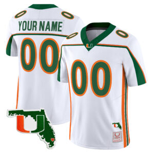 Miami Hurricanes Throwback Vapor Limited Custom Jersey - Florida Patch - All Stitched