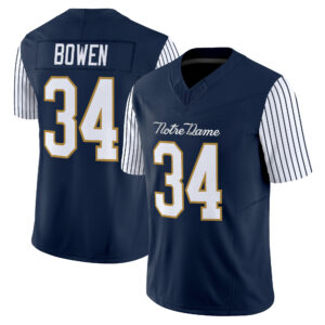 Drayk Bowen Jersey #34 Notre Dame Fighting Irish 2018 Shamrock Series All Stitched