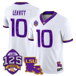 Sam Leavitt Jersey #10 LSU Tigers Silent Season of 1918 Louisiana Patch All Stitched