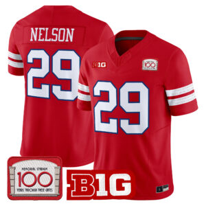 Carter Nelson Jersey #29 Nebraska Cornhuskers Memorial Stadium 100th Anniversary All Stitched