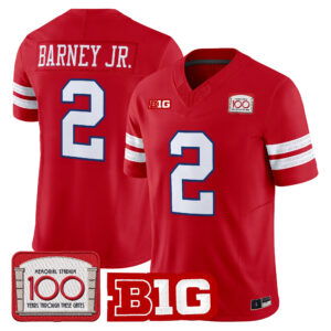 Jacory Barney Jr. Jersey #2 Nebraska Cornhuskers Memorial Stadium 100th Anniversary All Stitched