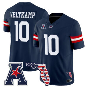 Caden Veltkamp Jersey #10 Florida Atlantic Owls Florida Patch All Stitched