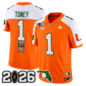 Malachi Toney Jersey #1 Miami Hurricanes All Stitched