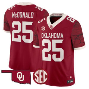 Tommy McDonald Jersey #25 Oklahoma Sooners Rough Rider All Stitched
