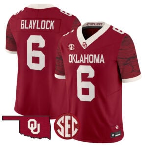 Tory Blaylock Jersey #6 Oklahoma Sooners Rough Rider All Stitched
