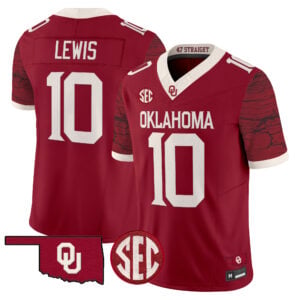 Kip Lewis Jersey #10 Oklahoma Sooners Rough Rider All Stitched