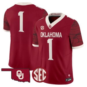 Team Jersey #1 Oklahoma Sooners Rough Rider All Stitched