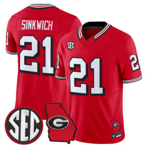 Frank Sinkwich Jersey #21 Georgia Bulldogs 1995 Throwback All Stitched