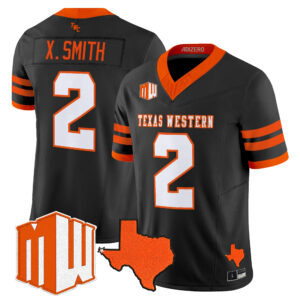 Xavier Smith Jersey #2 UTEP Miners 2026 Going Dark in the Sun City All Stitched