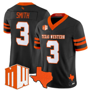Jaden Smith Jersey #3 UTEP Miners 2026 Going Dark in the Sun City All Stitched