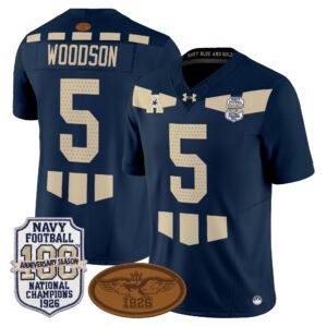 Braxton Woodson Jersey #5 Navy Midshipmen Honors 1926 National Championship All Stitched