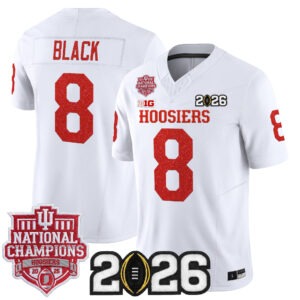 Kaelon Black Jersey #8 Indiana Hoosiers Glitter All Stitched