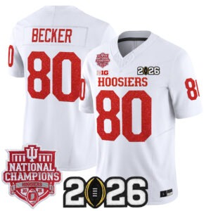 Charlie Becker Jersey #80 Indiana Hoosiers Glitter All Stitched