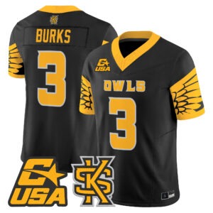 Chandler Burks Jersey #3 Kennesaw State Owls 2026 All Stitched