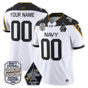 Navy Midshipmen 'Jolly Rogers Edition' Vapor Limited Custom Jersey - 100th Anniversary Patch - All Stitched