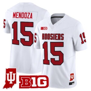 Fernando Mendoza Jersey #15 Indiana Hoosiers 90s Throwback Indiana State Patch All Stitched