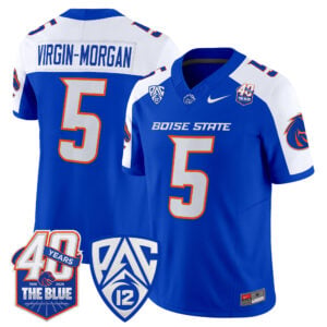 Jayden Virgin-Morgan Jersey #5 Boise State Broncos 2026 40th Anniversary Patch All Stitched