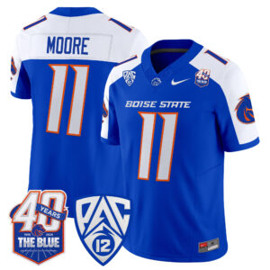 Kellen Moore Jersey #11 Boise State Broncos 2026 40th Anniversary Patch All Stitched