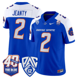 Ashton Jeanty Jersey #2 Boise State Broncos 2026 40th Anniversary Patch All Stitched