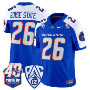 Boise State Jersey #26 Boise State Broncos 2026 40th Anniversary Patch All Stitched