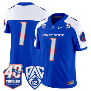 Team Jersey #1 Boise State Broncos 2026 40th Anniversary Patch All Stitched