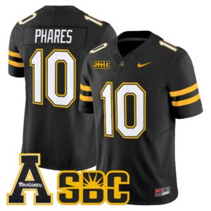 Colton Phares Jersey #10 App State Mountaineers 2026 All Stitched