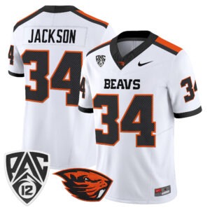 Steven Jackson Jersey #34 Oregon State Beavers 2026 All Stitched