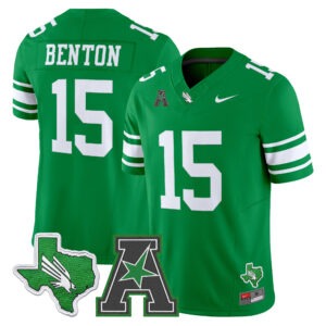 Justin Benton Jersey #15 North Texas Mean Green 2026 All Stitched