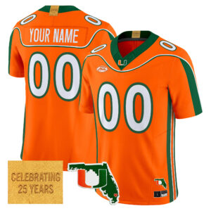 Miami Hurricanes 2001 Throwback Vapor Limited Custom Jersey - Florida Patch - All Stitched