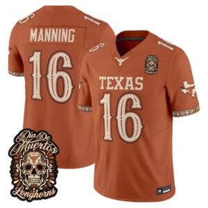 Arch Manning Jersey #16 Texas Longhorns Día de los Muertos All Stitched