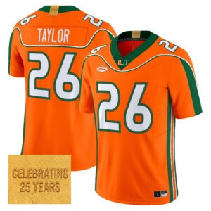 Sean Taylor Jersey #26 Miami Hurricanes 2001 Throwback All Stitched