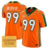 Ahmad Moten Jersey #99 Miami Hurricanes 2001 Throwback All Stitched