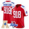 Reign Cane Jersey #918 Tulsa Golden Hurricane 2026 All Stitched