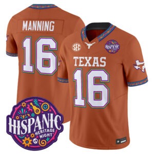 Arch Manning Jersey #16 Texas Longhorns 2026 Latino Heritage Month All Stitched