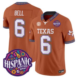 Dia Bell Jersey #6 Texas Longhorns 2026 Latino Heritage Month All Stitched