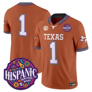 Team Jersey #1 Texas Longhorns 2026 Latino Heritage Month All Stitched