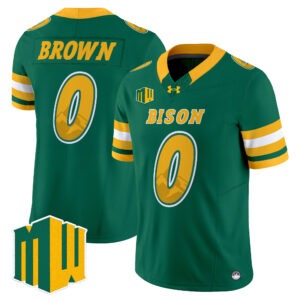 Preston Brown Jersey #0 North Dakota State Bison Code Green All Stitched