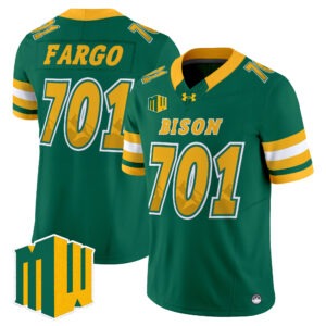 Fargo Jersey #701 North Dakota State Bison Code Green All Stitched