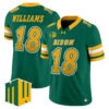 Jackson Williams Jersey #18 North Dakota State Bison Code Green All Stitched