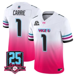 Anthony Carrie Jersey #1 Florida International Panthers 2026 Pink Vice All Stitched